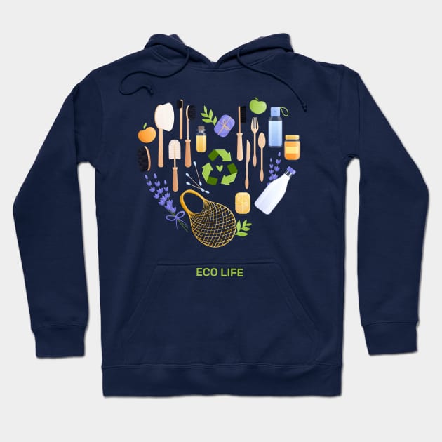 Eco life Hoodie by Mako Design 